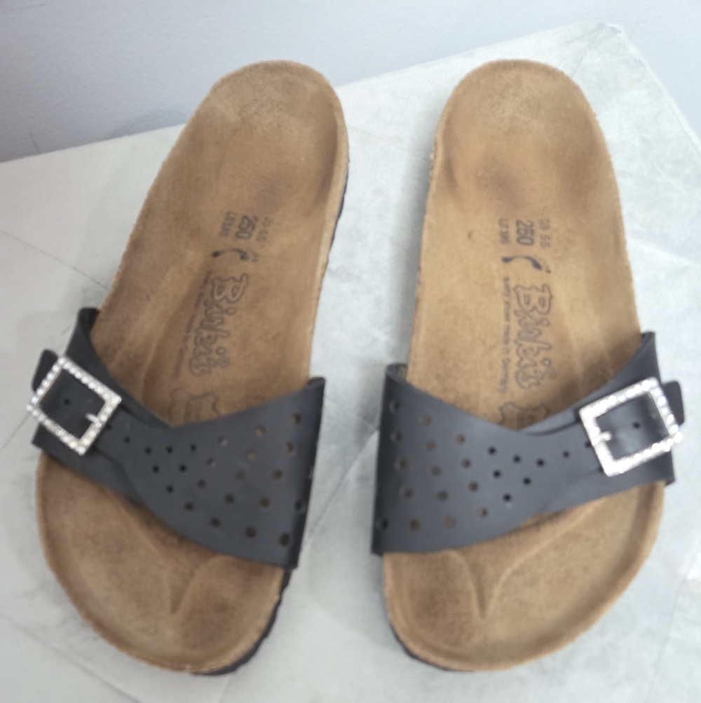Birkenstock Black Buckle Sandals for Women, Sz 8